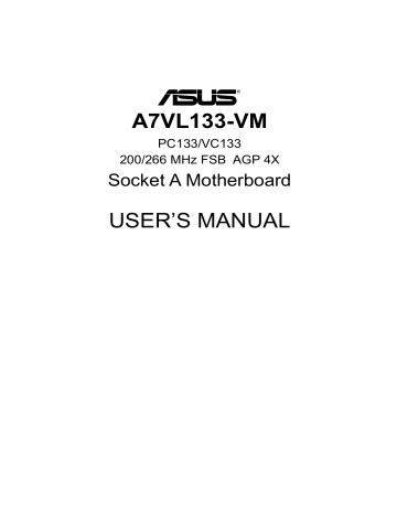 Asus 200/266 MHZ FSB AGP 4X Manual pdf